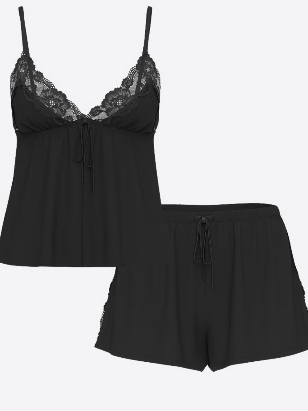 NWT Victorias Secret SoSoft™ Modal Lace-Trim Flyaway Cami Set - Picture 3 of 3